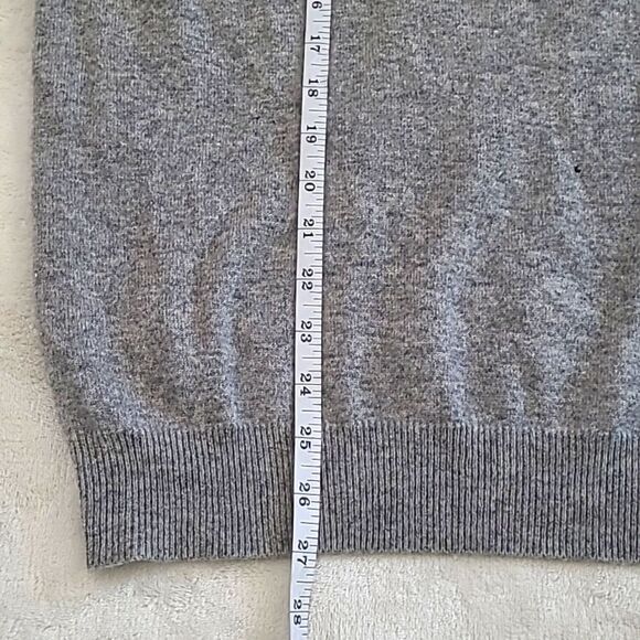 Club Room Cashmere Sweater Mens Medium Gray V Neck Pullover Estate Cashmere 2Ply - Picture 6 of 10